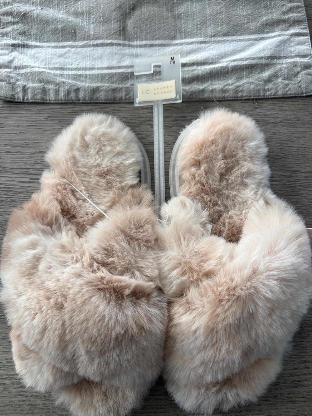 Lauren Conrad new Fur slippers